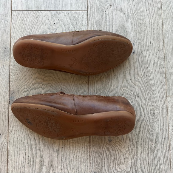 Born Leather Braid Flats Loafers Women’s Size 7.5 - Picture 3 of 5